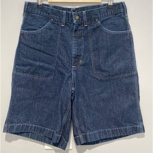 Vintage Polo Jeans Ralph Lauren Marine Carpenter Denim Shorts Dark Wash Size 33